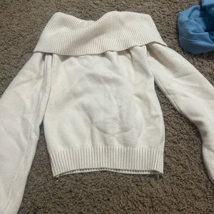 off the shoulder sweater